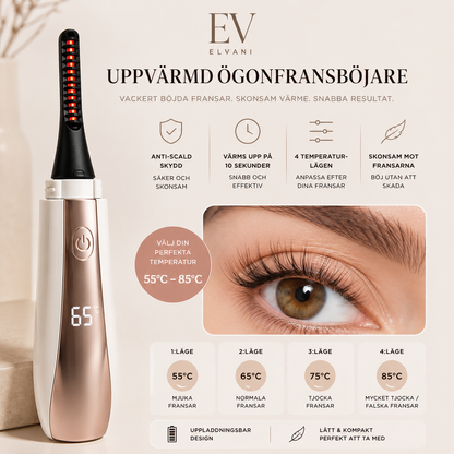 Elvani LashLift – Uppvärmd Fransböjare med USB