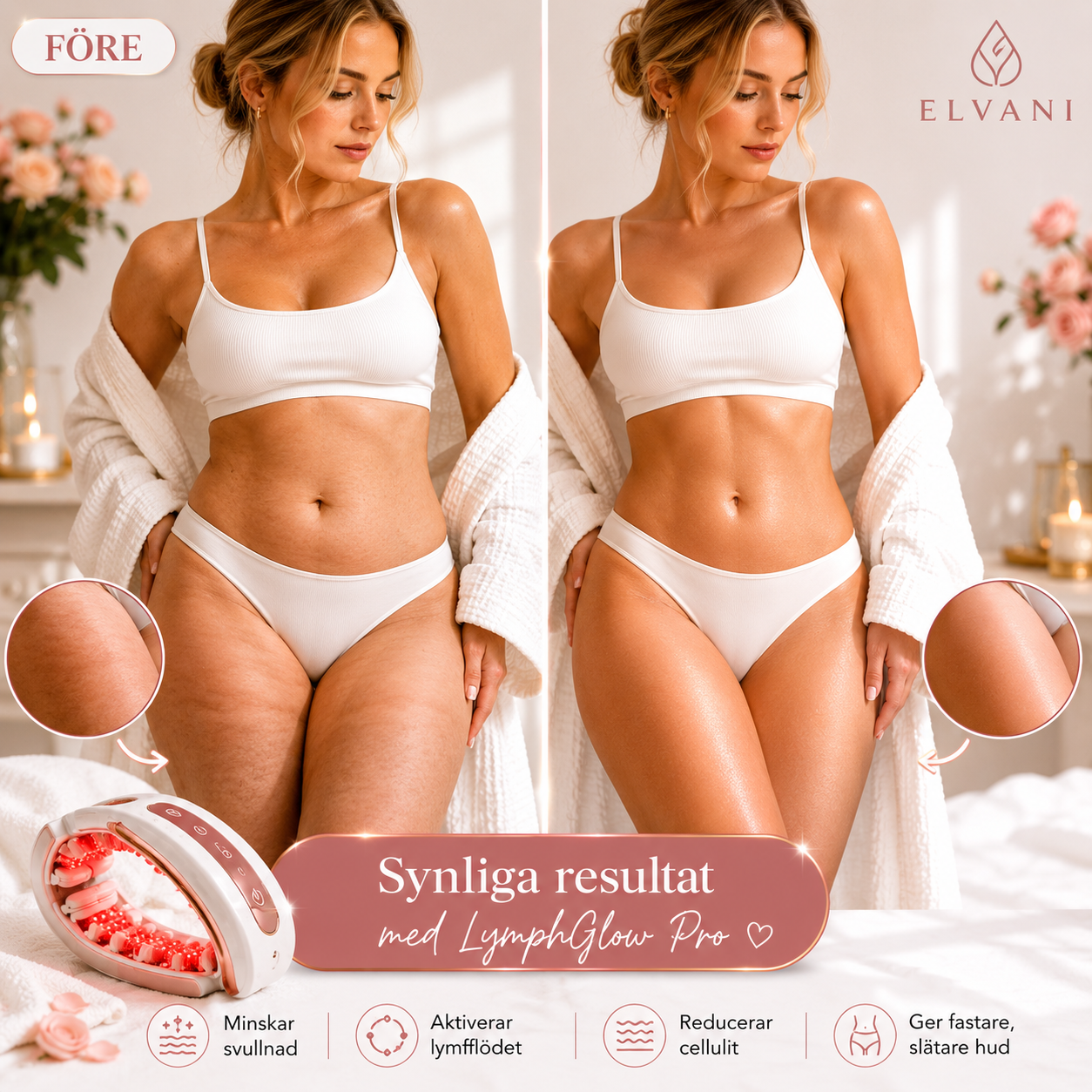 LymphGlow Pro — Mekanisk lymfmassagerulle