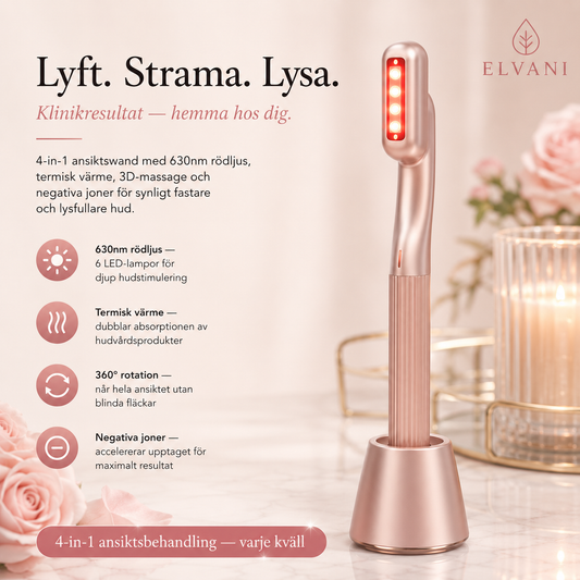 GlowLift Pro — 4-in-1 ansiktswand med rödljus & värme