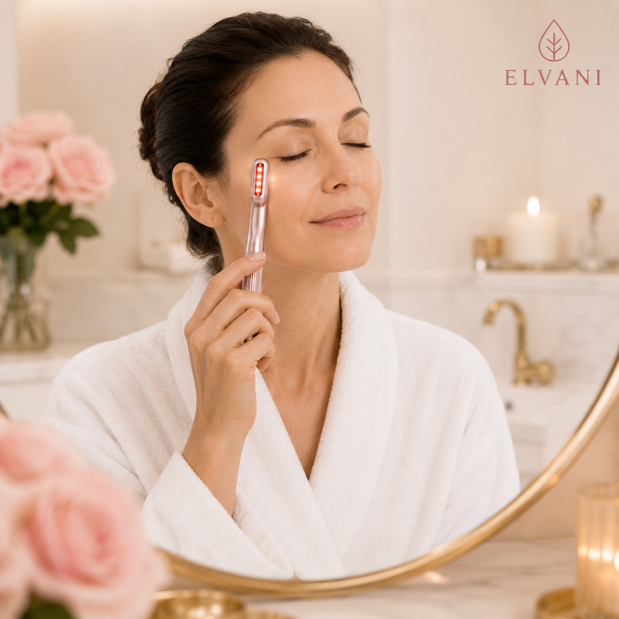 GlowLift Pro — 4-in-1 ansiktswand med rödljus & värme