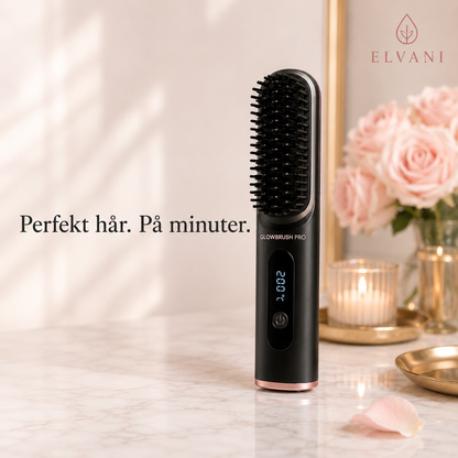GlowBrush Pro — Intelligent stylingborste för kort hår